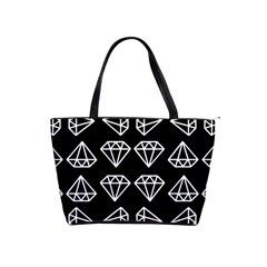 Black Diamond Pattern Classic Shoulder Handbag by Ndabl3x