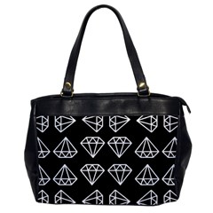 Black Diamond Pattern Oversize Office Handbag by Ndabl3x