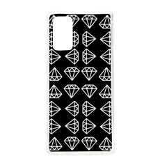 Black Diamond Pattern Samsung Galaxy Note 20 Tpu Uv Case by Ndabl3x