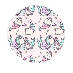 Cartoon Cat Cute Animal Kawaii Pastel Pattern Mini Round Pill Box (pack Of 5) by Ndabl3x