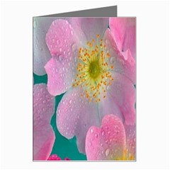 Pink Neon Flowers, Flower Greeting Card by nateshop