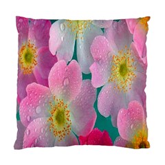 Pink Neon Flowers, Flower Standard Cushion Case (one Side) by nateshop