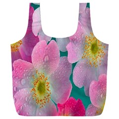 Pink Neon Flowers, Flower Full Print Recycle Bag (xxxl) by nateshop