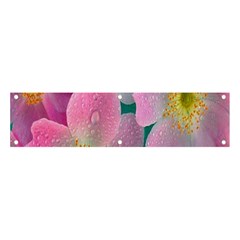 Pink Neon Flowers, Flower Banner And Sign 4  X 1  by nateshop