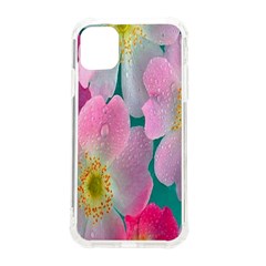 Pink Neon Flowers, Flower Iphone 11 Tpu Uv Print Case by nateshop