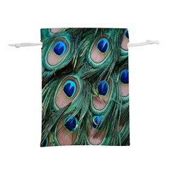 Peacock-feathers,blue2 Lightweight Drawstring Pouch (l) by nateshop