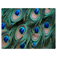 Peacock-feathers,blue2 Premium Plush Fleece Blanket (extra Small) by nateshop