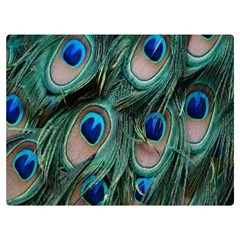 Peacock-feathers,blue2 Two Sides Premium Plush Fleece Blanket (extra Small) by nateshop