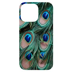 Peacock-feathers,blue2 Iphone 14 Pro Max Black Uv Print Case by nateshop