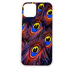 Peacock-feathers,blue,yellow Iphone 12 Pro Max Tpu Uv Print Case