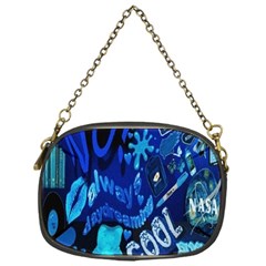 Really Cool Blue, Unique Blue Chain Purse (one Side) by nateshop