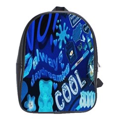 Really Cool Blue, Unique Blue School Bag (XL)