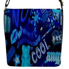 Really Cool Blue, Unique Blue Flap Closure Messenger Bag (s) by nateshop