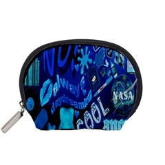 Really Cool Blue, Unique Blue Accessory Pouch (small) by nateshop