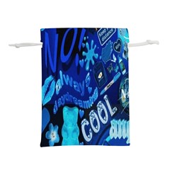 Really Cool Blue, Unique Blue Lightweight Drawstring Pouch (l) by nateshop