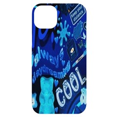 Really Cool Blue, Unique Blue Iphone 14 Plus Black Uv Print Case by nateshop