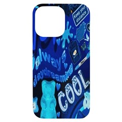 Really Cool Blue, Unique Blue Iphone 14 Pro Max Black Uv Print Case by nateshop