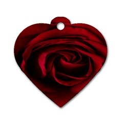 Rose Maroon Dog Tag Heart (two Sides) by nateshop