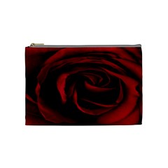 Rose Maroon Cosmetic Bag (medium) by nateshop