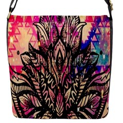 Aztec Flower Galaxy Flap Closure Messenger Bag (s) by nateshop