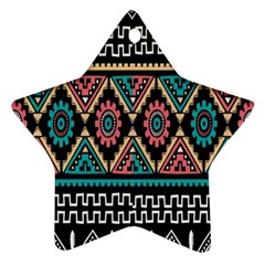 Aztec Wallpaper Star Ornament (two Sides) by nateshop