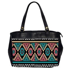 Aztec Wallpaper Oversize Office Handbag (2 Sides)