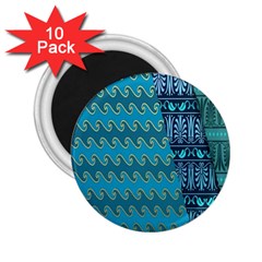 Aztec, Batik 2 25  Magnets (10 Pack) 