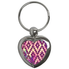 Cute Glitter Aztec Design Key Chain (heart) by nateshop