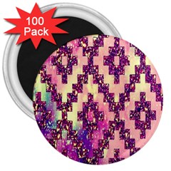 Cute Glitter Aztec Design 3  Magnets (100 Pack) by nateshop