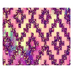 Cute Glitter Aztec Design Two Sides Premium Plush Fleece Blanket (small) by nateshop