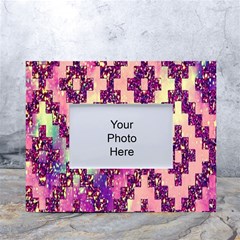 Cute Glitter Aztec Design White Tabletop Photo Frame 4 x6 