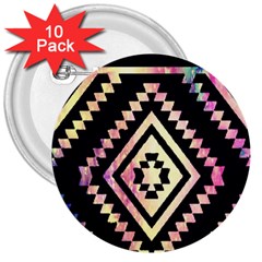 Cute Neon Aztec Galaxy 3  Buttons (10 Pack)  by nateshop