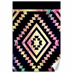 Cute Neon Aztec Galaxy Canvas 12  X 18 