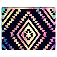 Cute Neon Aztec Galaxy Premium Plush Fleece Blanket (medium) by nateshop