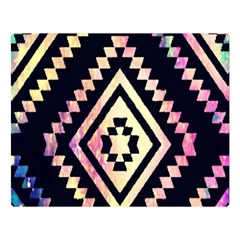 Cute Neon Aztec Galaxy Premium Plush Fleece Blanket (large)