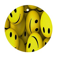 Emoji, Colour, Faces, Smile, Wallpaper Ornament (Round)