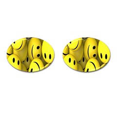 Emoji, Colour, Faces, Smile, Wallpaper Cufflinks (oval) by nateshop
