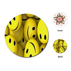 Emoji, Colour, Faces, Smile, Wallpaper Playing Cards Single Design (round) by nateshop