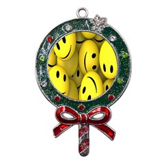 Emoji, Colour, Faces, Smile, Wallpaper Metal X Mas Lollipop with Crystal Ornament