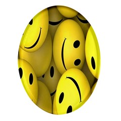 Emoji, Colour, Faces, Smile, Wallpaper Oval Glass Fridge Magnet (4 Pack) by nateshop