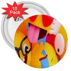 Emojis, Emoji, Hd Phone Wallpaper 3  Buttons (10 Pack)  by nateshop
