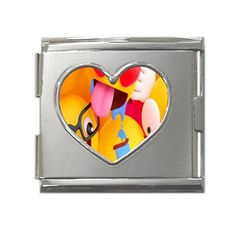 Emojis, Emoji, Hd Phone Wallpaper Mega Link Heart Italian Charm (18mm) by nateshop