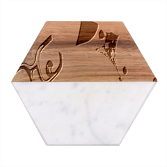 Emojis, Emoji, Hd Phone Wallpaper Marble Wood Coaster (hexagon) 