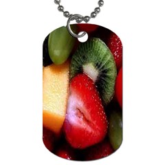 Fruits, Food, Green, Red, Strawberry, Yellow Dog Tag (two Sides) by nateshop