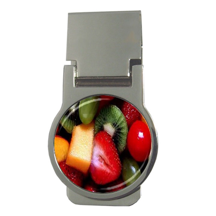 Fruits, Food, Green, Red, Strawberry, Yellow Money Clips (Round) 