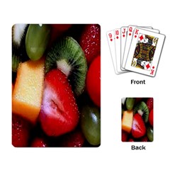 Fruits, Food, Green, Red, Strawberry, Yellow Playing Cards Single Design (rectangle) by nateshop