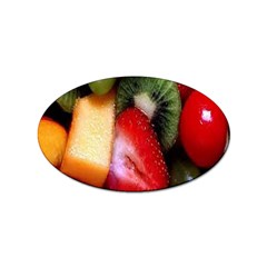 Fruits, Food, Green, Red, Strawberry, Yellow Sticker Oval (100 Pack) by nateshop