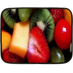 Fruits, Food, Green, Red, Strawberry, Yellow Fleece Blanket (mini) by nateshop