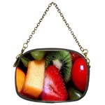 Fruits, Food, Green, Red, Strawberry, Yellow Chain Purse (Two Sides) Front