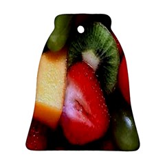 Fruits, Food, Green, Red, Strawberry, Yellow Ornament (bell) by nateshop